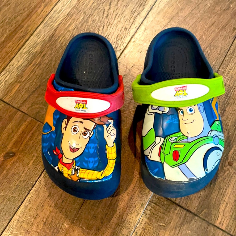 Boys Toy Story Woody and Buzz blue Crocs